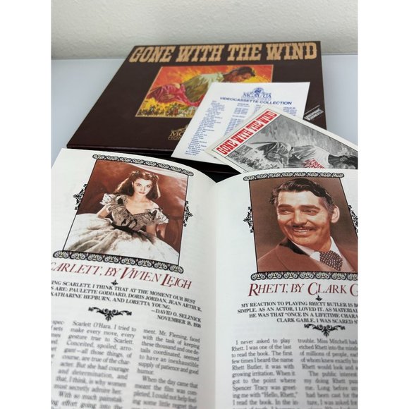 Vintage Deluxe GONE WITH THE WIND 2 VHS Box Set MGM/UA Souvenir Booklet - Picture 11 of 13
